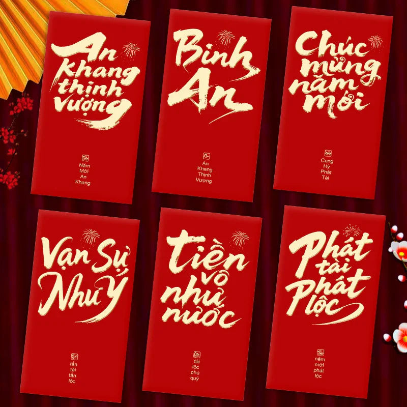 2026 Year of the Horse Chinese New Year Red Envelopes – 6 Pack