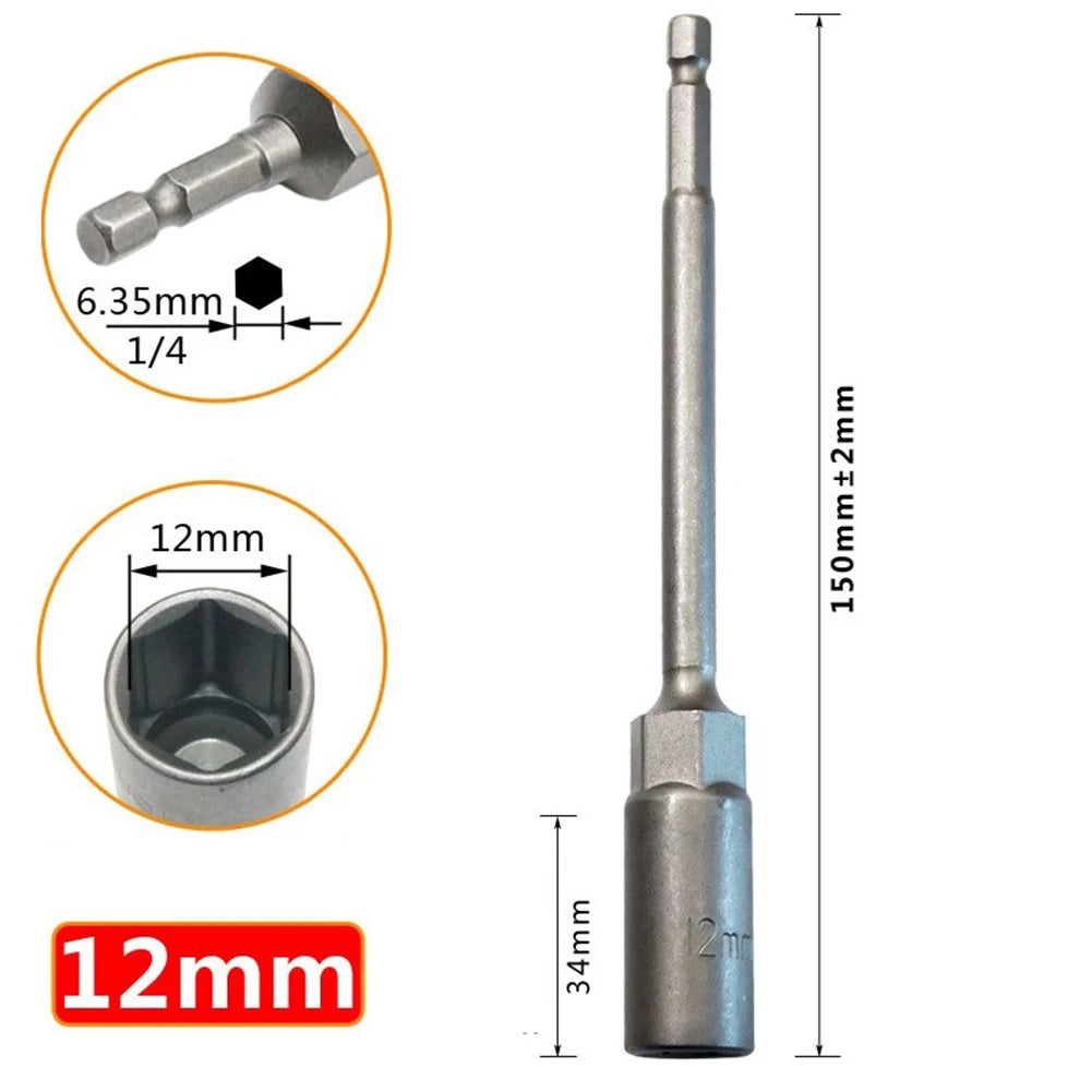 5 5- Lengthen Electric Drill Socket Head Bolt Nut Driver Bit Impact