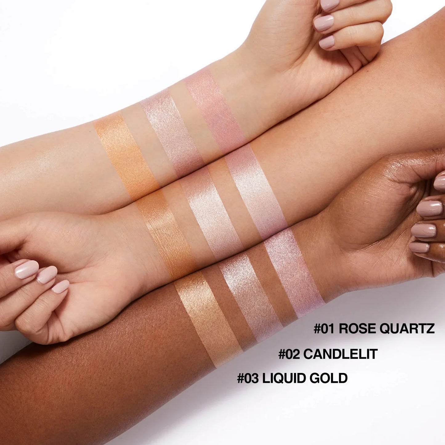 3 Colors Face Brightening Cream, Glitter Highly Saturated Liquid Highlighter, Bright Color Face Contour Makeup Highlighting Peaceful Pleasures Health and Wellness
