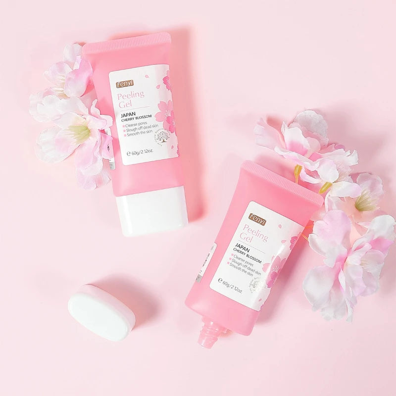 Cherry Blossom Peeling Gel Facial Exfoliating Moisturizing Tender Body Cleansing Skin Care 60g Peaceful Pleasures Health and Wellness