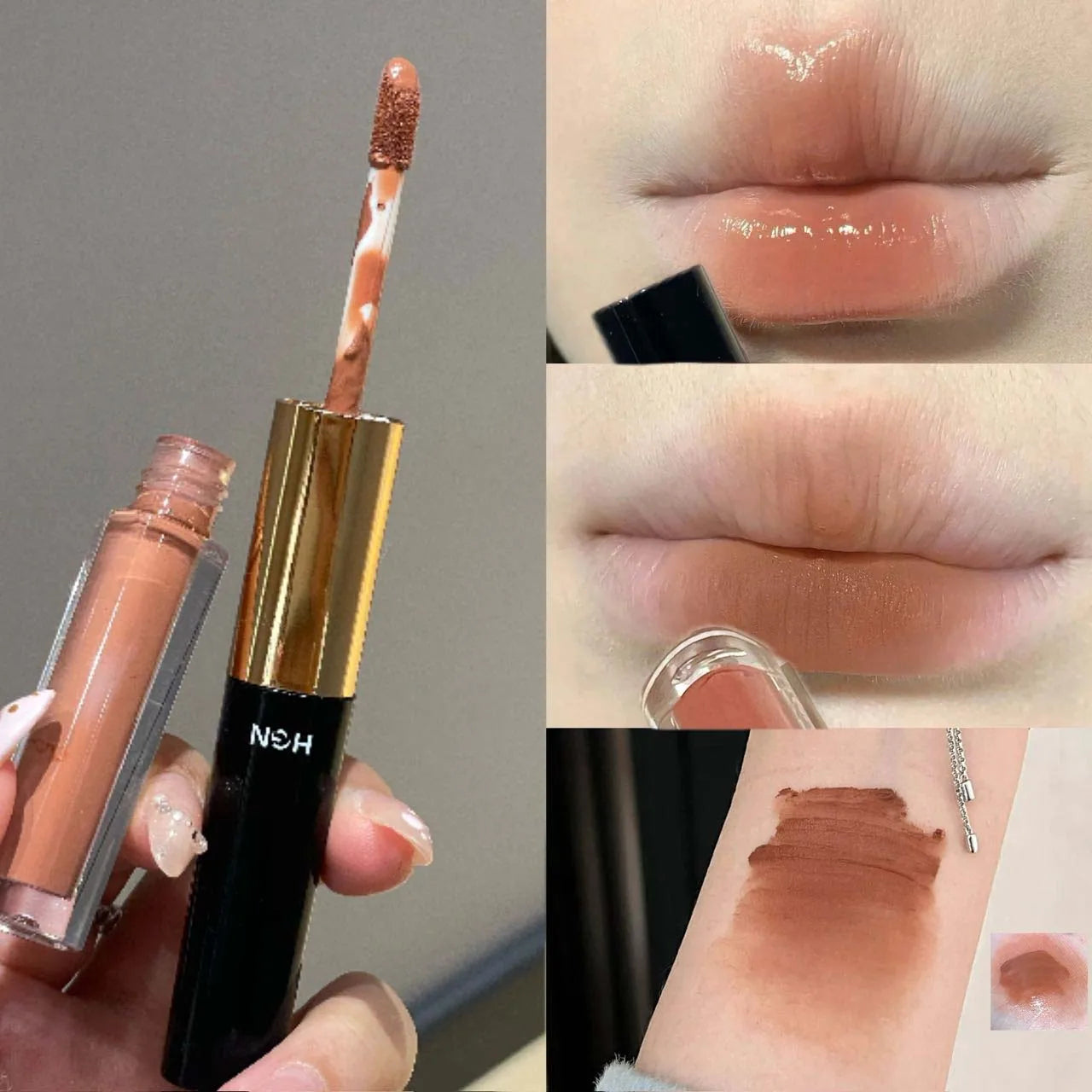 2-in-1 Matte & Mirror Lip Gloss | Double-Ended Lip Glaze