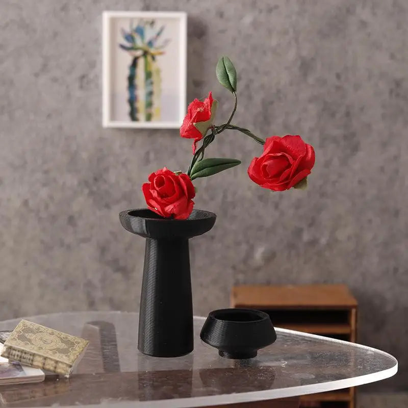 3-Piece Dollhouse Miniature Flower Pot & Vase Set | DIY Decor