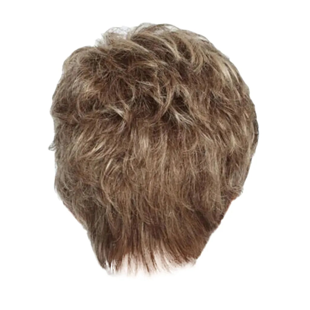 Wigs for Women Natural Synthetic Short goldenLayered Hair Wig with Fluffy Bangs Afro Daily Heat Resistant Peaceful Pleasures Health and Wellness