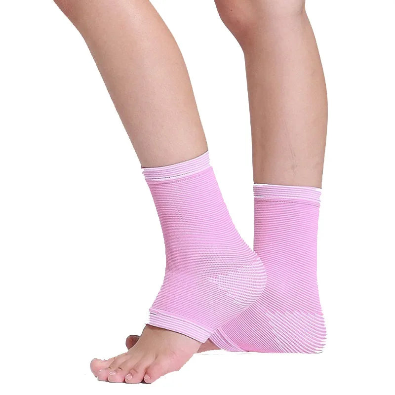 1 Pair Kids Compression Sleeves Foot Arch Support,Kids Children Ankle Brace,Plantar Fasciitis Sock for sprained ankle or sports Peaceful Pleasures Health and Wellness 1Pair-pink-ankle S (20KG)