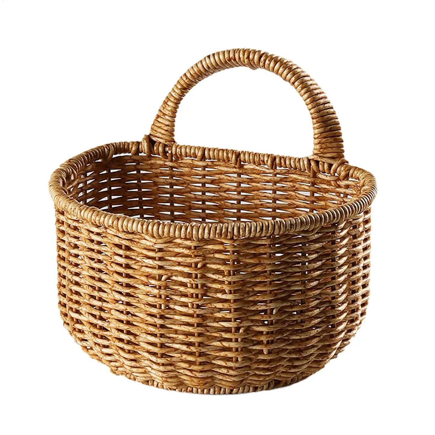 Hanging Woven Wall Basket | Boho Bamboo Storage & Decor