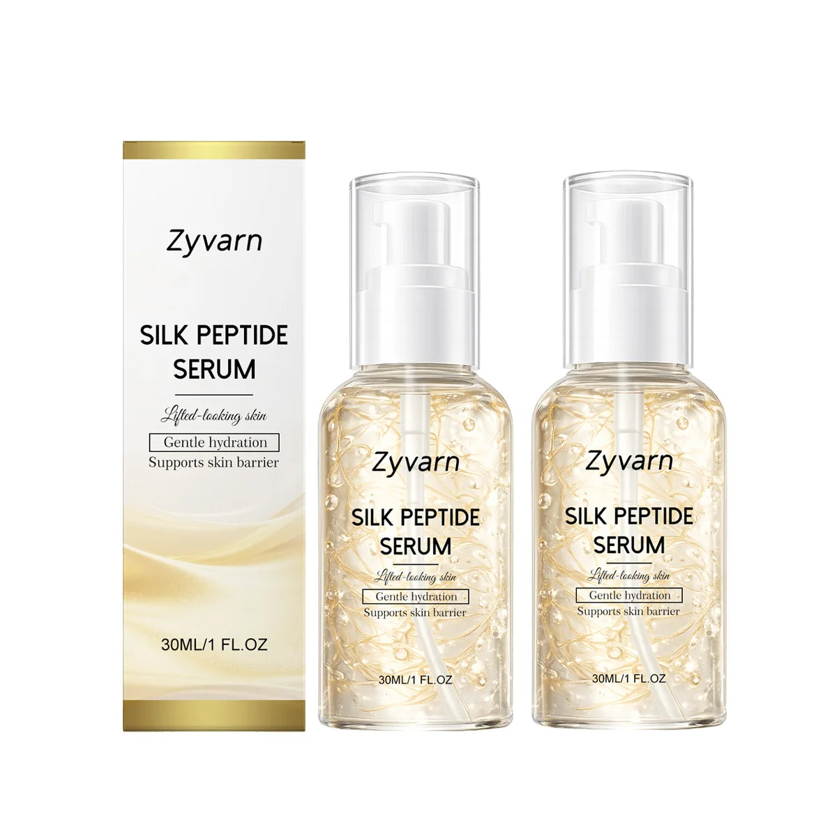 Hydrating Face Serum Lightweight Moisturizing With Arginine Silk Protein For Firming Radiant Skin Fast Absorbing Formula Peaceful Pleasures Health and Wellness 2pcs
