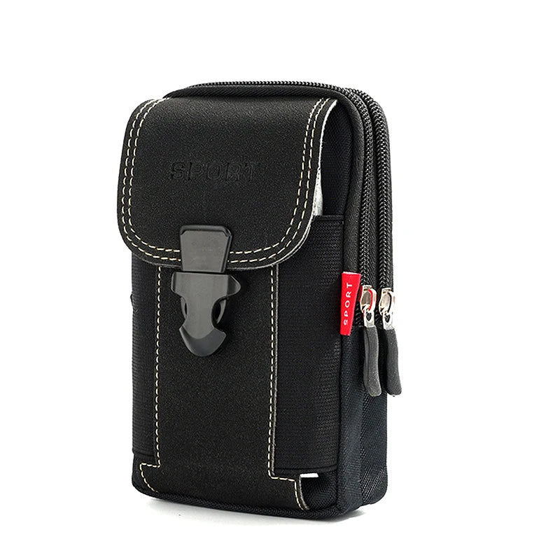 Men's PU Leather Fanny Pack | Travel & Running Waist Bag