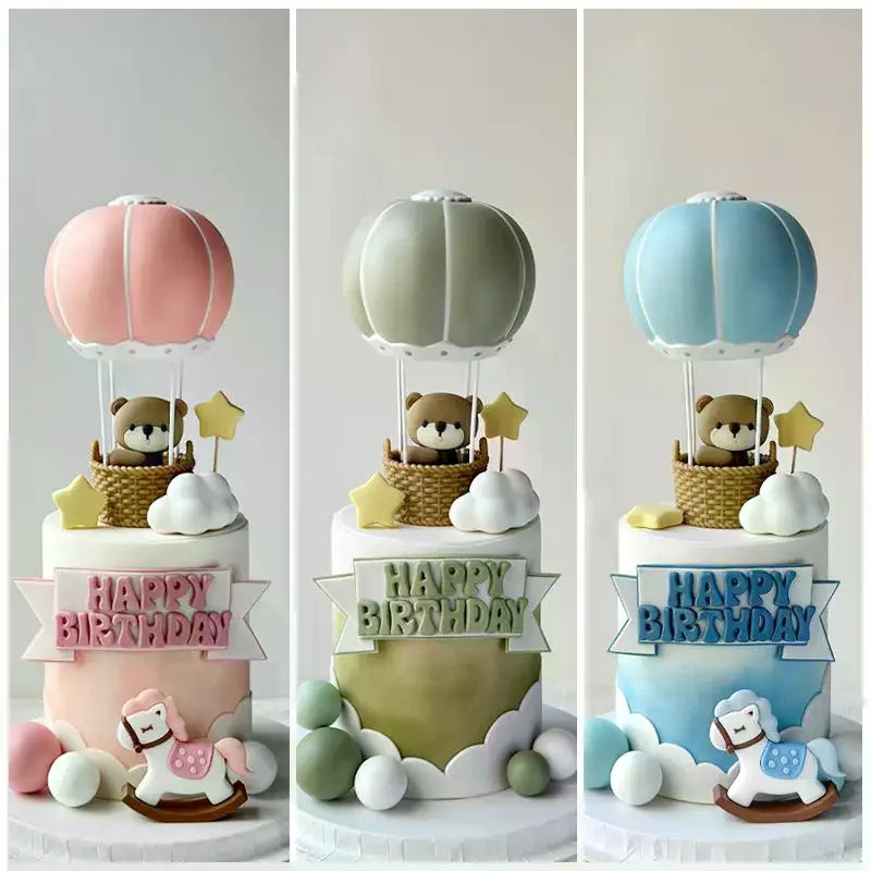 Hot Air Balloon Cake Topper – Gender Reveal & Baby Shower
