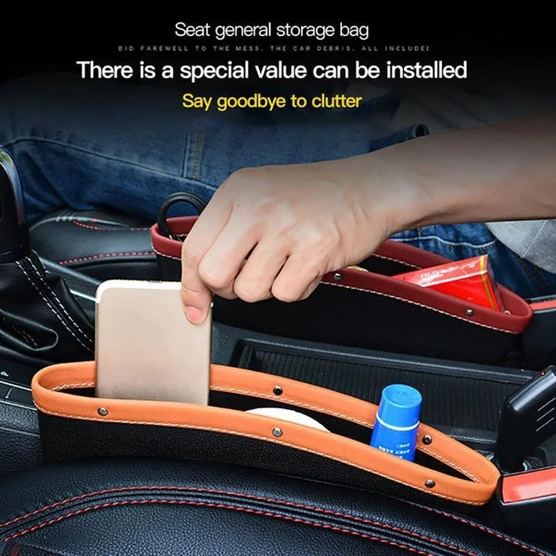 PU Leather Car Seat Gap Organiser | Universal Crevice Filler