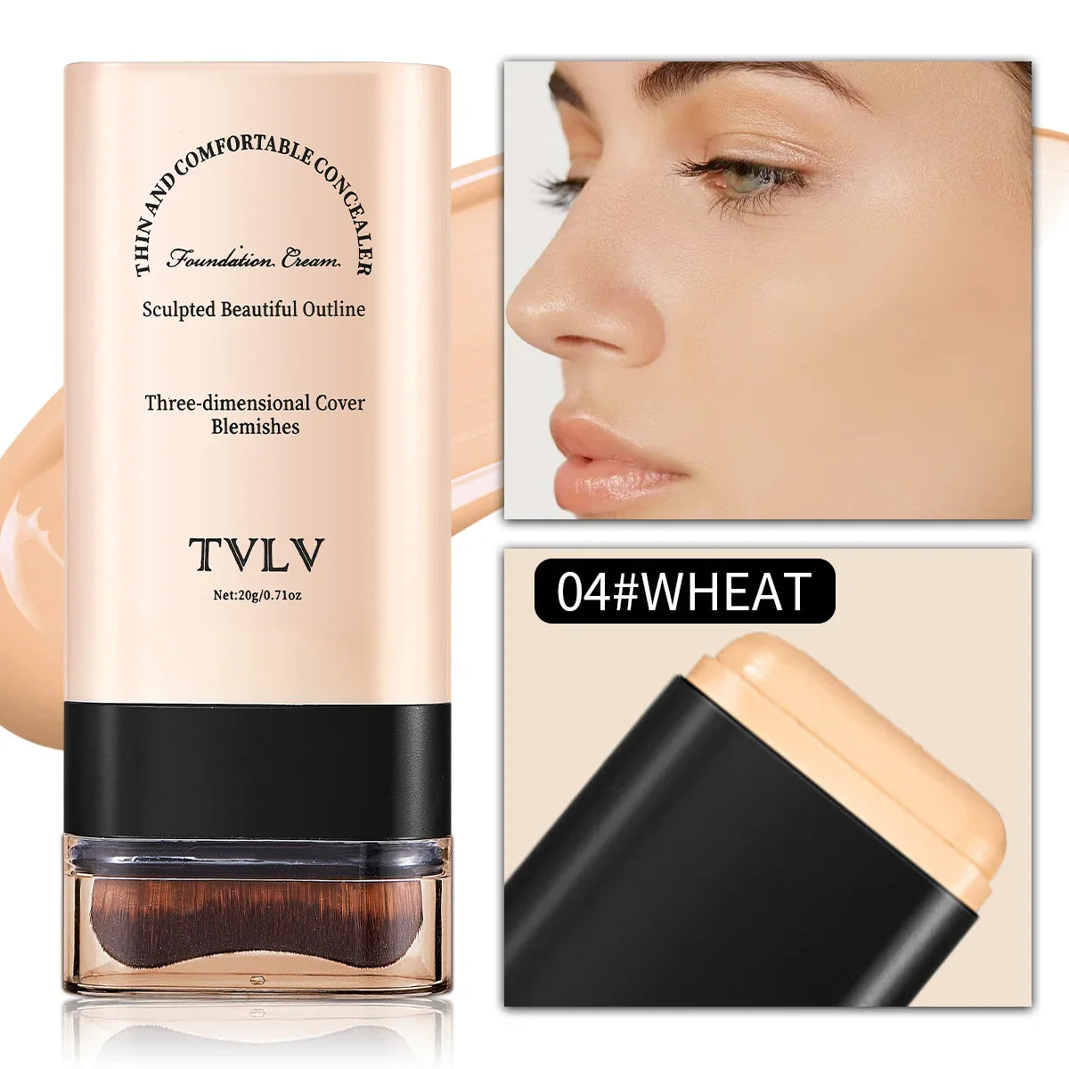 Lightweight Full-Coverage Cream Concealer – All Skin Types
