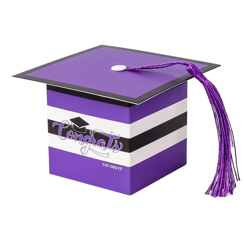 12-Pack Doctoral Hat Graduation Candy Boxes | DIY Party Favors