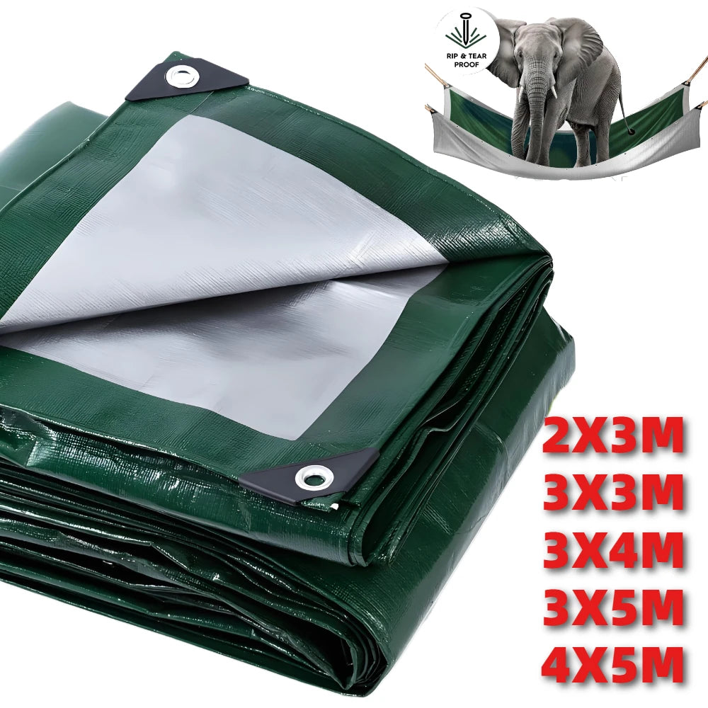 Heavy Duty Waterproof Tarp UV Resistant with Grommets – 5 Sizes