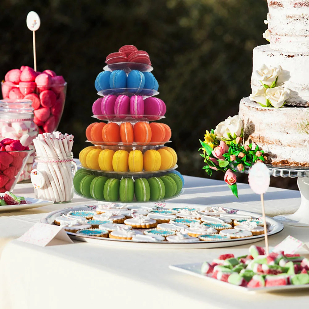Transparent Tiered Cupcake & Macaron Display Stand | 4 & 6 Tier