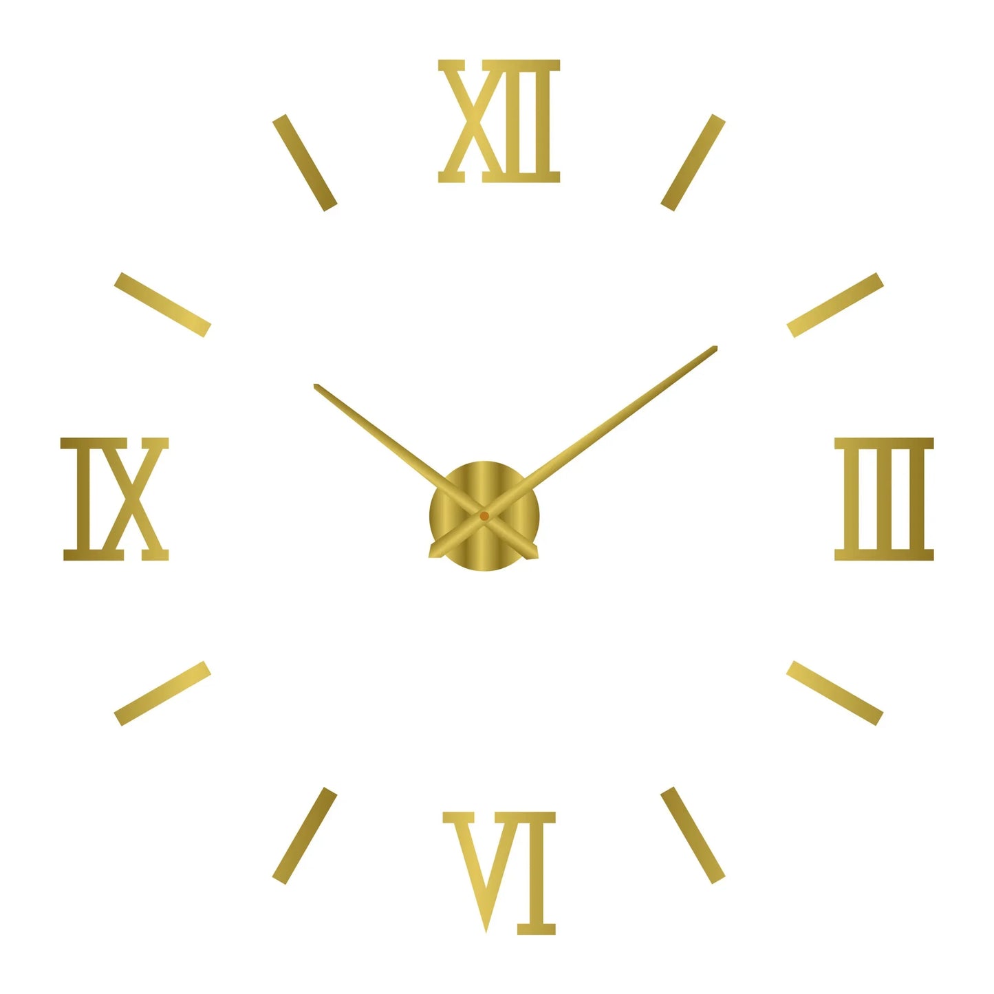Modern 3D DIY Acrylic Mirror Wall Clock – Large Quartz Frameless Design