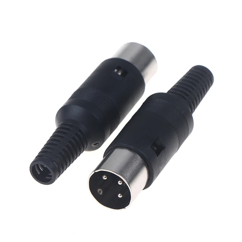 2Pcs/pack 3P 4P 5P 6P 7P 8P DIN Male/Female Plug Soecket Jack With Plastic Handle Keyboard Cable Connector Adaper Peaceful Pleasures Health and Wellness 3pins plug