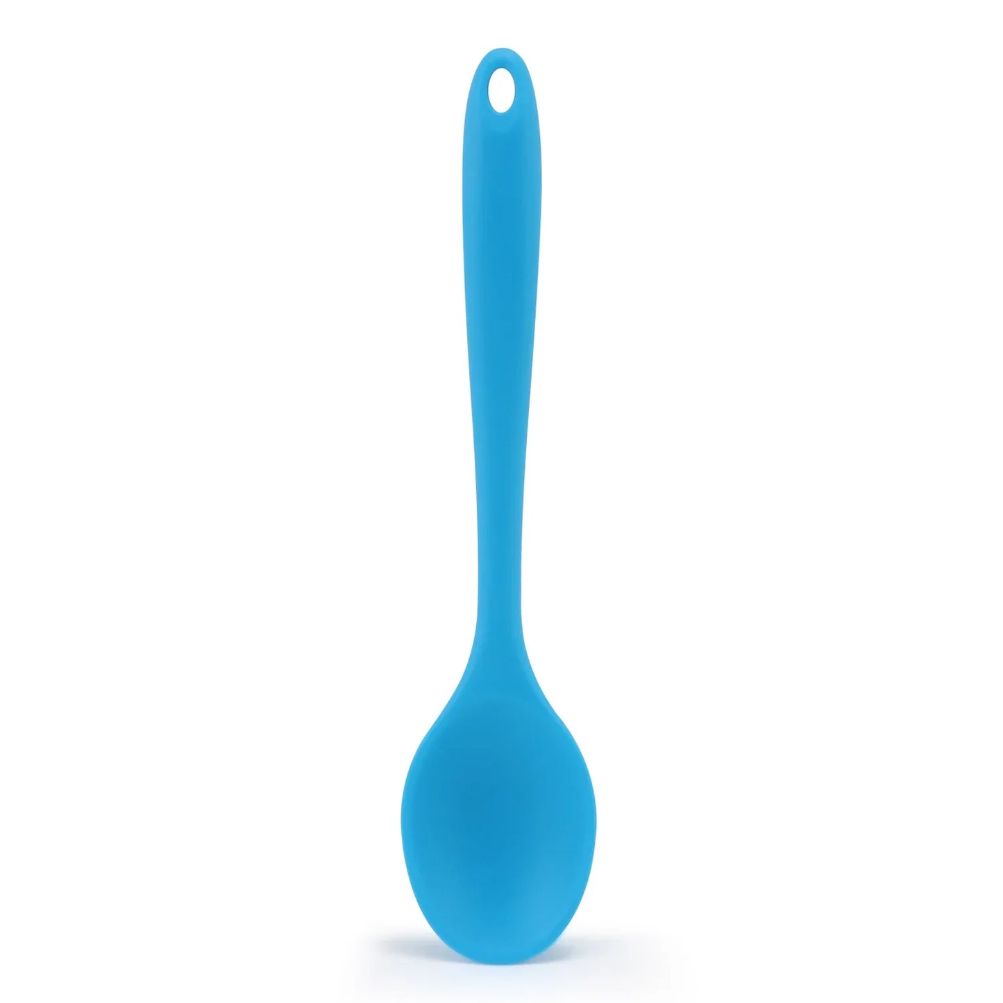 2026 New Silicone Spoon Mixing Soup Spoons Kitchen Mixing Ladle Cooking Utensils Kitchenware Tool for Stirring and Serving Peaceful Pleasures Health and Wellness Blue