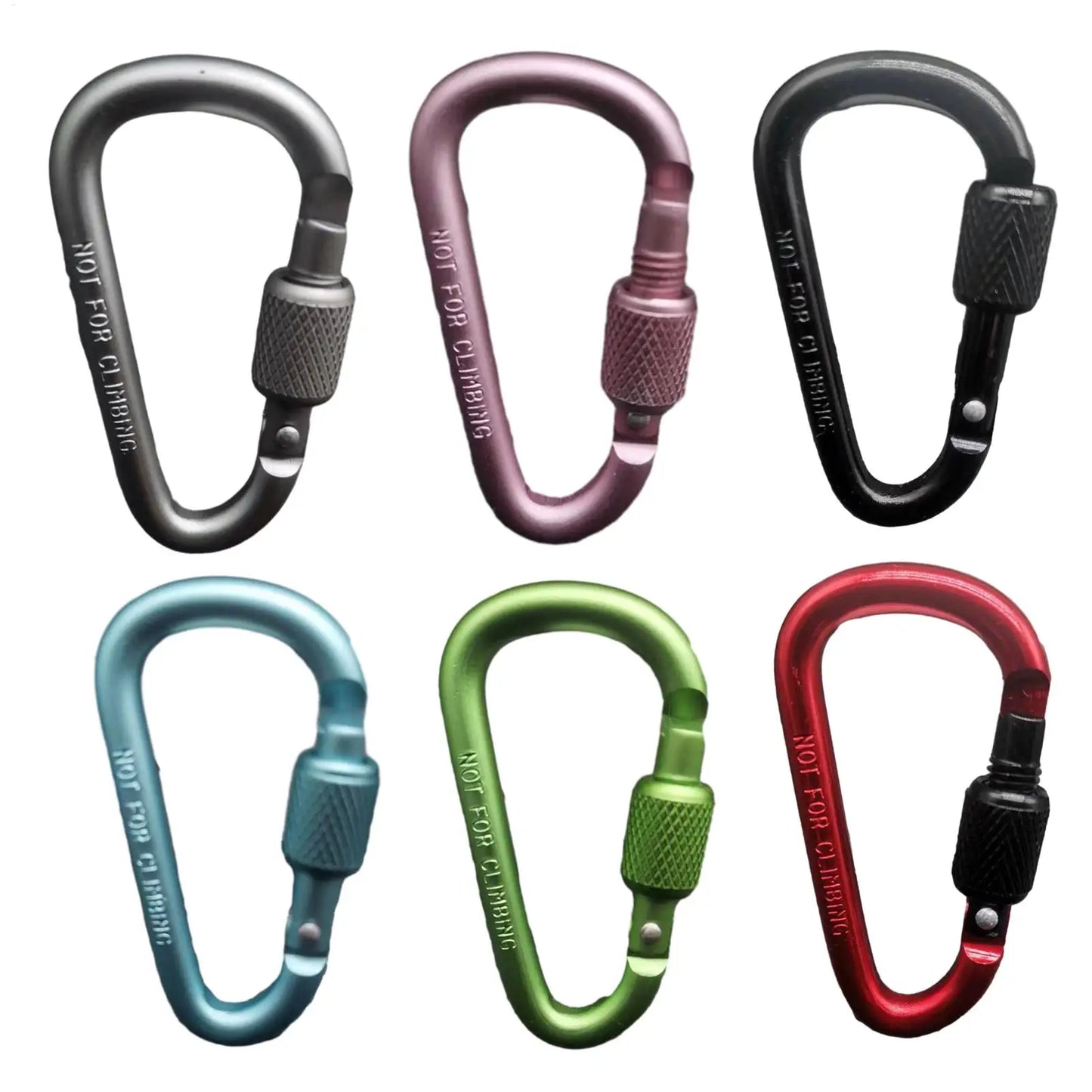 D-Shape Locking Carabiner – Aluminium Alloy Camping Hook Clip