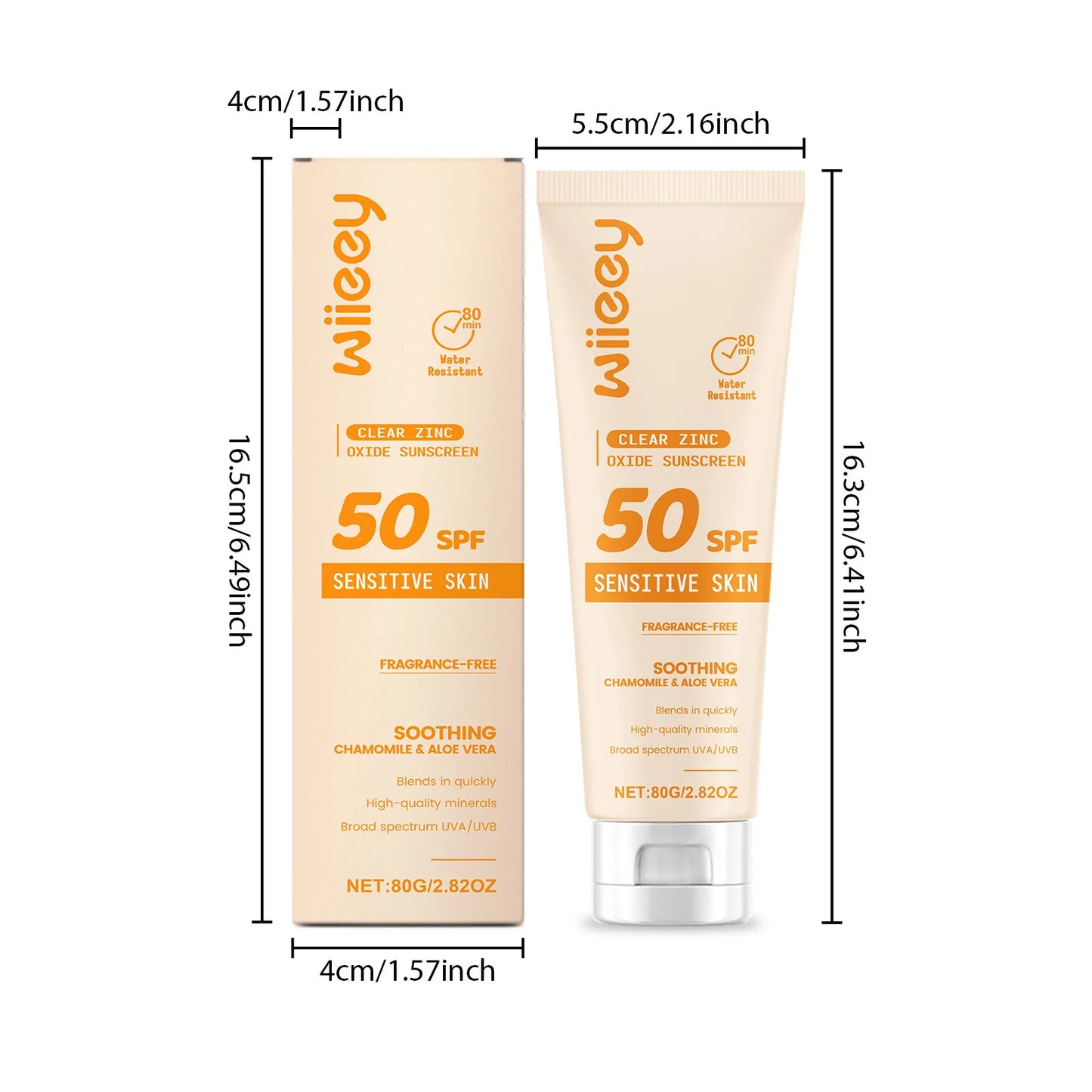 Wiieey SPF 50+ Kids Sunscreen Cream – Mild UVA/UVB Protection