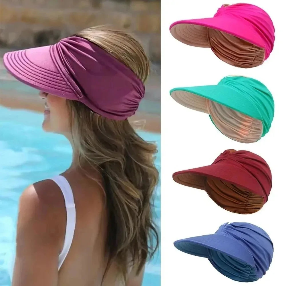 Women's Wide Brim UV Sun Hat – Beach & Outdoor Protective Cap