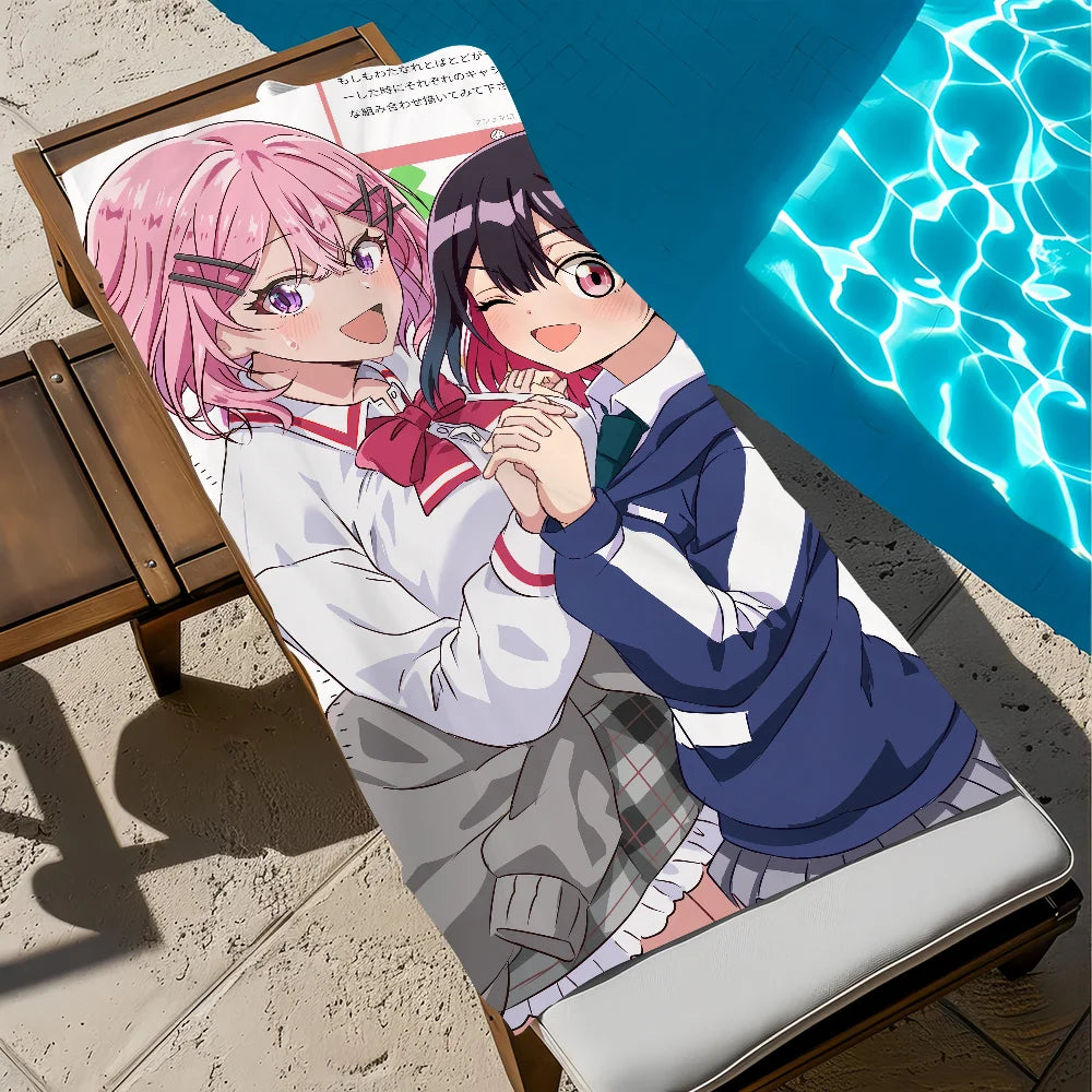 Anime Quick-Dry Beach Towel – Soft Pool Towel for Travel & Gym Anime Beach Towel Peaceful Pleasures Health and Wellness z10 STJ90x180CM