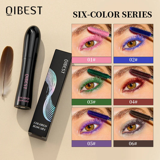 QIBEST 4D Silk Fiber Mascara – Waterproof & Colorful Lashes Silk Fiber Mascara Oasis Select