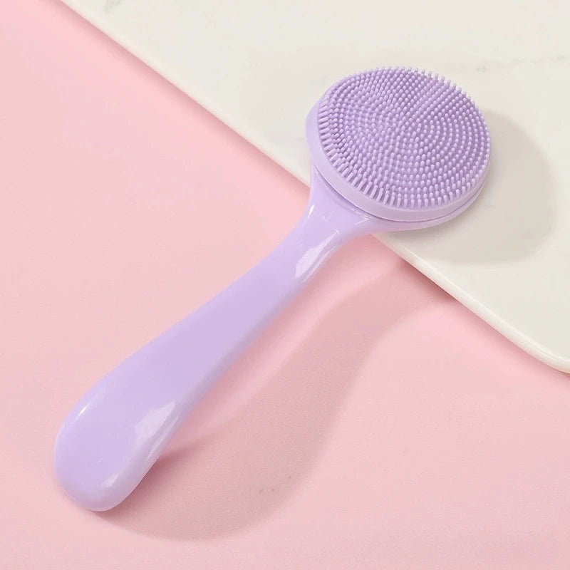 Soft Silicone Facial Cleansing Brush | Makeup & Blackhead Facial Cleansing Brush Peaceful Pleasures Health and Wellness PURPLE