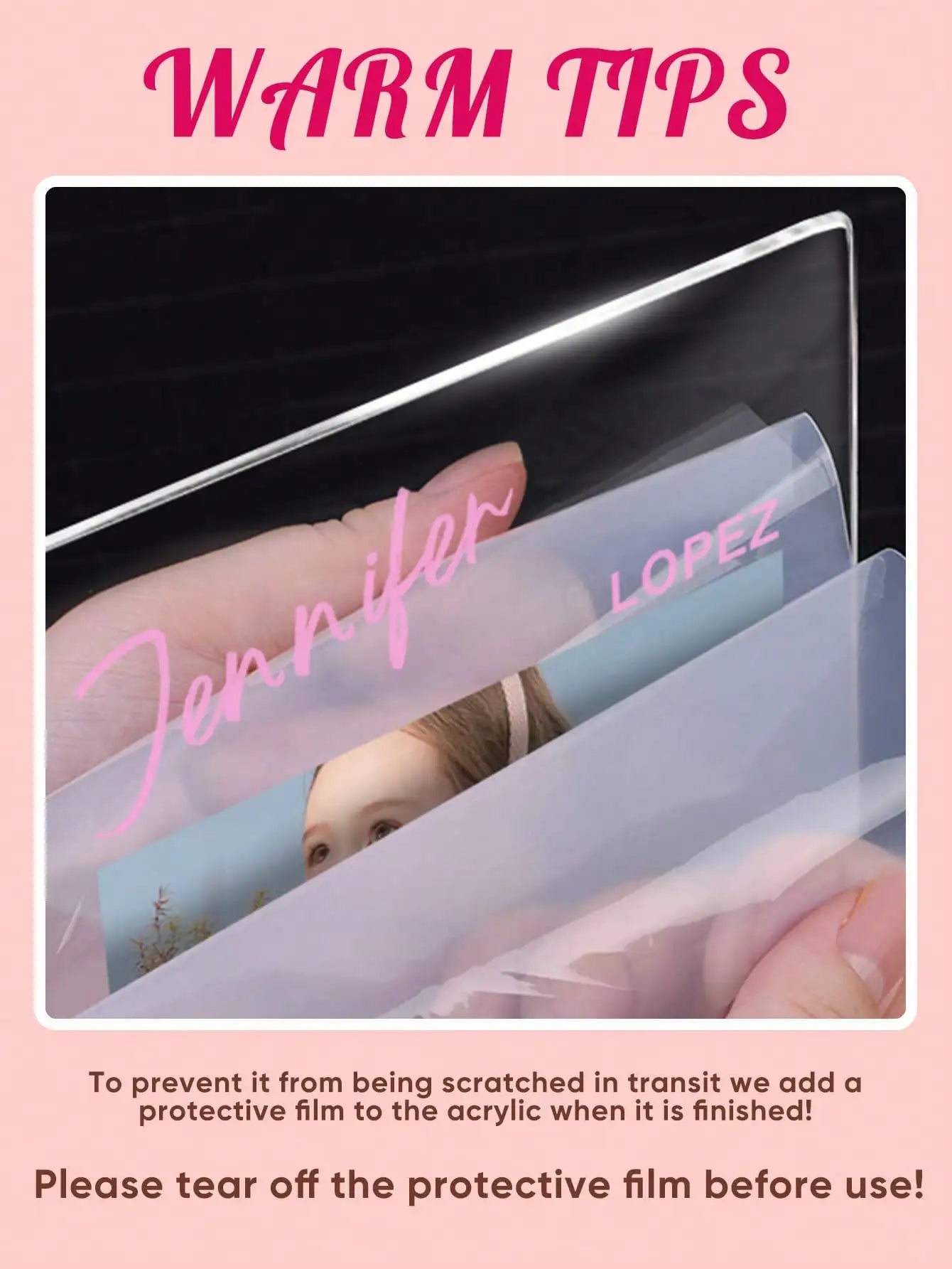 Custom Engraved Baby Photo Acrylic Frame | Newborn Keepsake