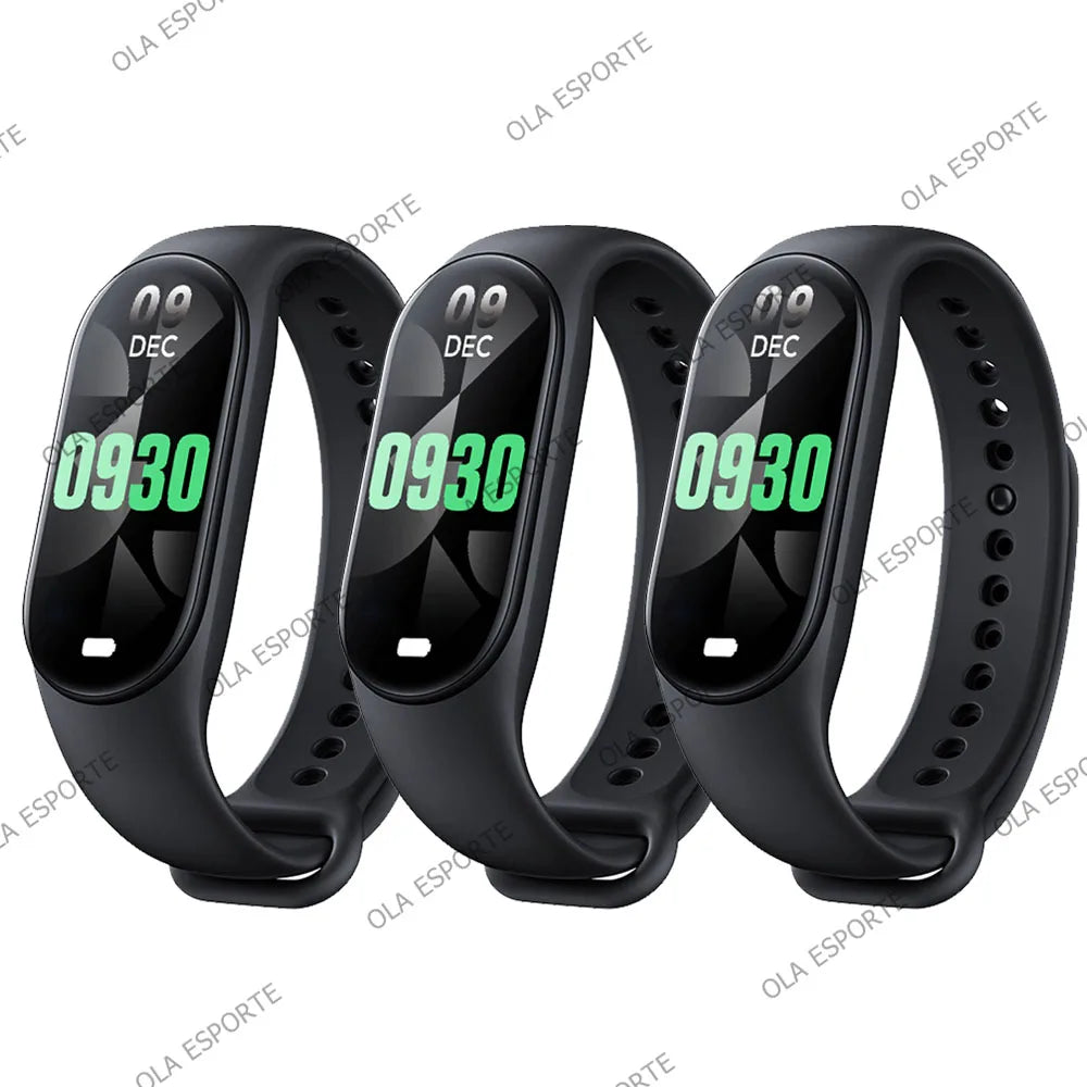 Sports Smart Watch Music Control Fitness Calorie Track Bracelet Phone Information Remind Steps Bluetooth Smart Watches M8 Band Peaceful Pleasures Health and Wellness 3pc Black
