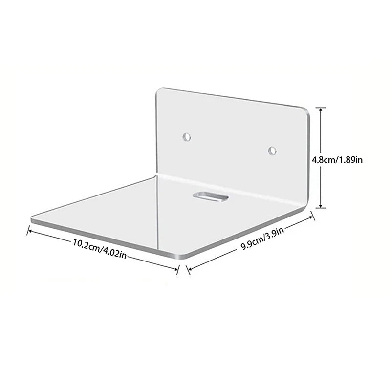 Clear Acrylic Floating Wall Shelf | Small Display Ledge