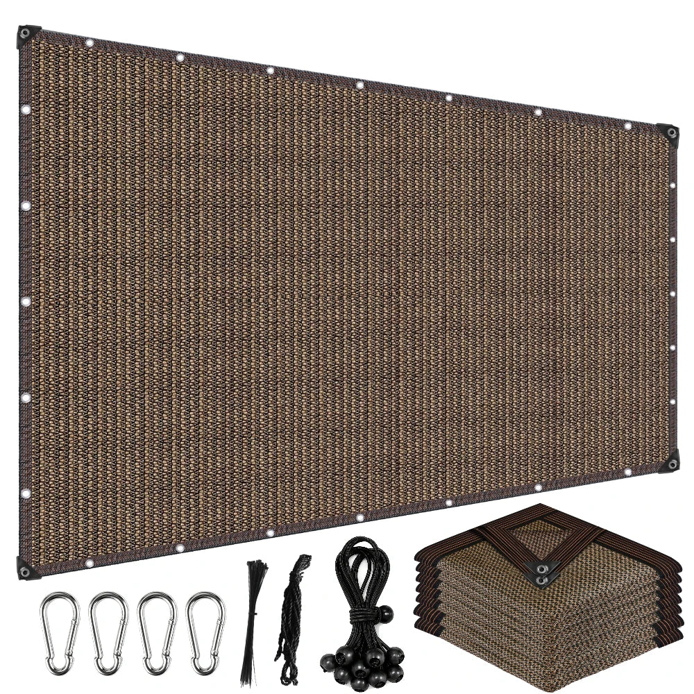 50% HDPE Sun Shade Cloth with Grommets | Garden & Patio