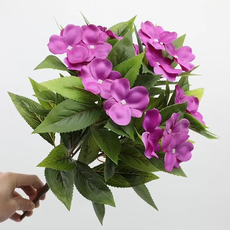 Silk Artificial Impatiens Flowers | Wedding & Home Decor Bouquet