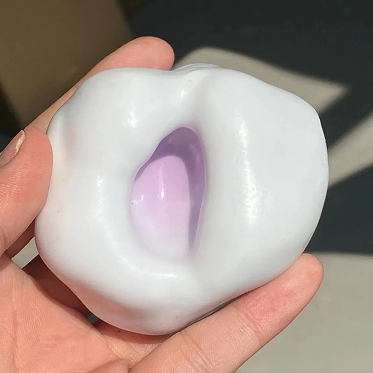 Squishy Super Soft Feel Table Toys Ultra-Thin Ice Skin Stress Relieving Toy Stress Reliever Sticky Handmade Ball Mini Gifts Peaceful Pleasures Health and Wellness purple-6cm