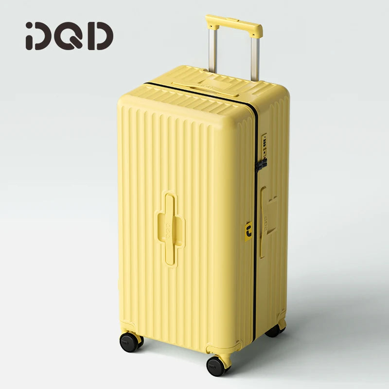 Large Capacity Travel Luggage Aluminum frame Suitcase Trolley Case 22/26/28 inch Travel Suitcase with Cup Holder Boarding Case Peaceful Pleasures Health and Wellness Yellow suitcase 26 inches
