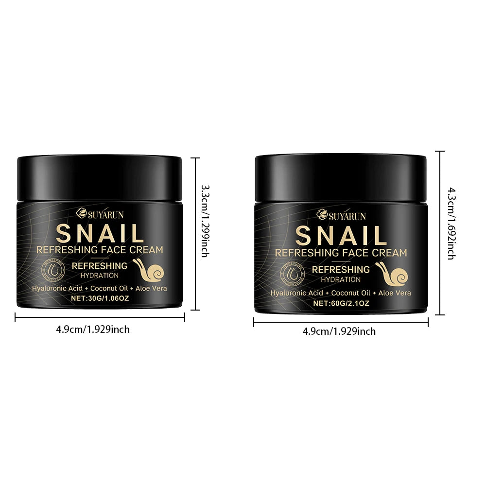 SUYARUN Retinol & Hyaluronic Acid Snail Cream - Anti-Aging Moisturizer for Face, Wrinkle Reduction, Brightening Skin Care. Peaceful Pleasures Health and Wellness