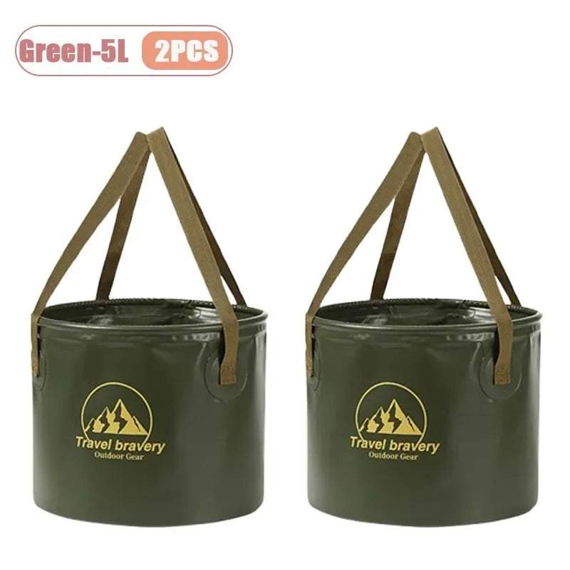 Collapsible Camping Bucket 5/10/20L – Foldable Waterproof