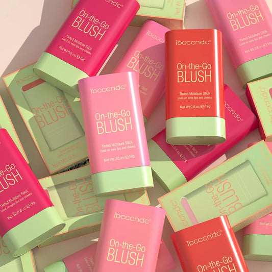 Make Up Functional Blush Stick Easy Color Rouge Blusher Cream Waterproof High Color Rendering Brightening Skin Tone Hot Peaceful Pleasures Health and Wellness