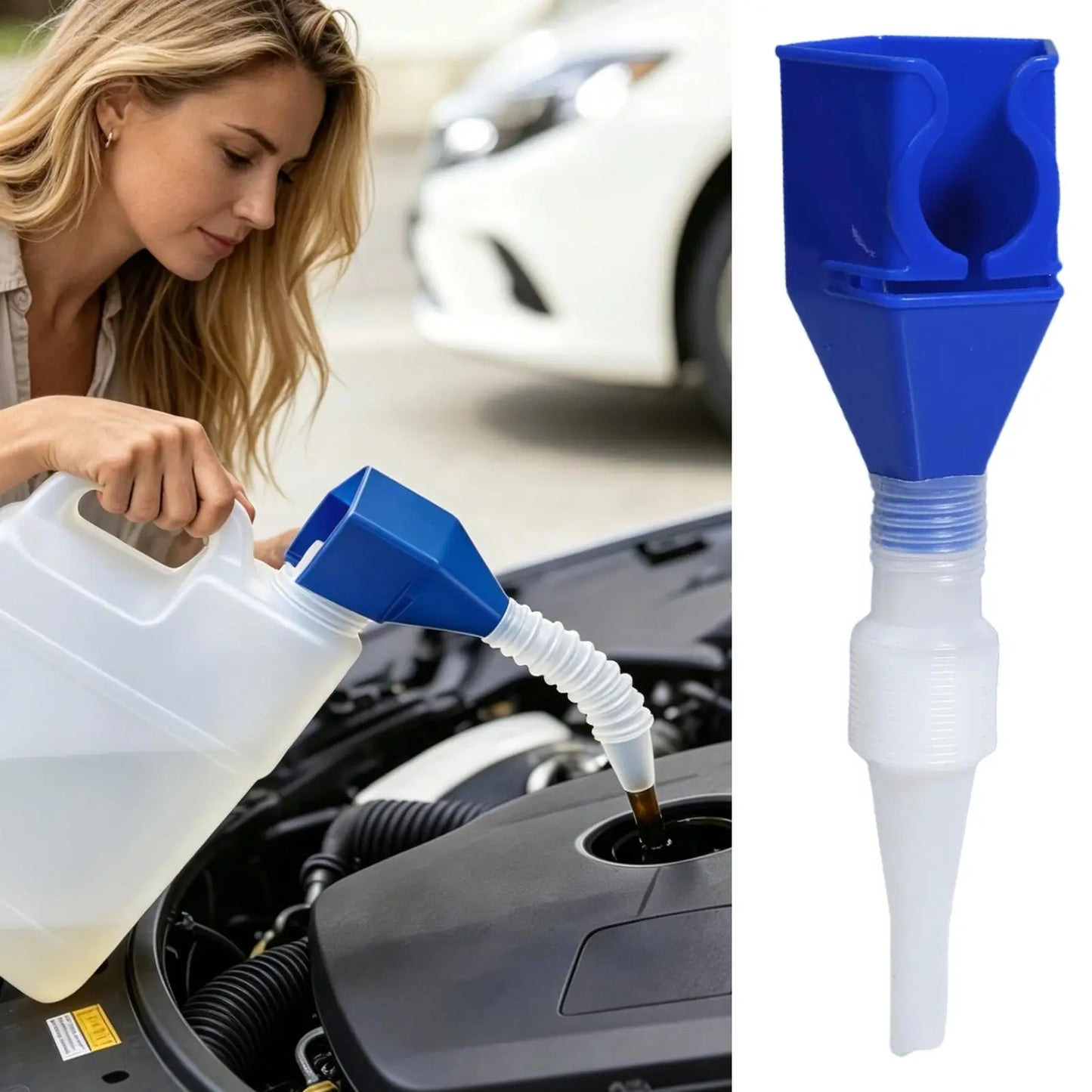 Retractable Oil Funnel Flexible Hose – Foldable Fluid Transfer