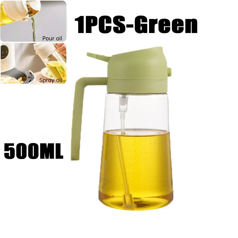 2-in-1 Oil Sprayer Bottle 500ml – Air Fryer, BBQ & Kitchen