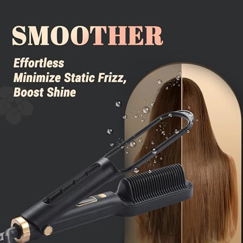 New Style Electric Ceramic Ionic Negative Ion Hair Straightener Brush LCD Display Portable 2-in-1 Comb Household Peaceful Pleasures Health and Wellness