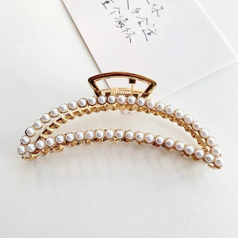 2-Pack Metal Geometric Hollow Hair Claw Clips & Barrettes Hair Claw Clips Peaceful Pleasures Health and Wellness D