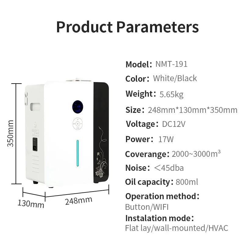 NAMSTE 3000m³ Commercial Aroma Diffuser WiFi Control (Model NMT-191) Peaceful Pleasures Health and Wellness