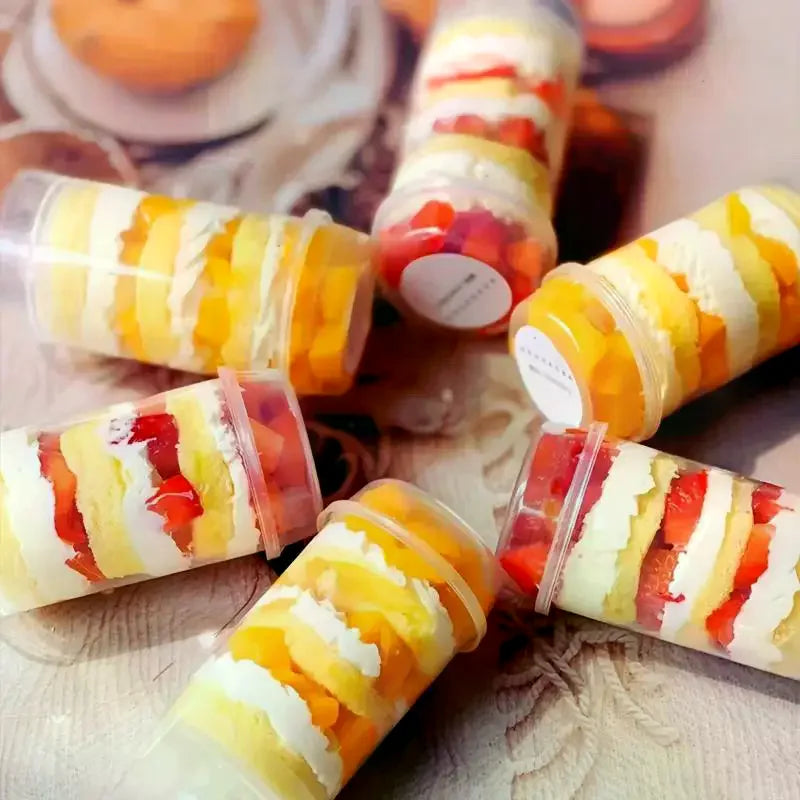 30-Pack Push-Up Cake Shooters with Lids | Clear Dessert Cups Push-Up Dessert Shooters Peaceful Pleasures Health and Wellness