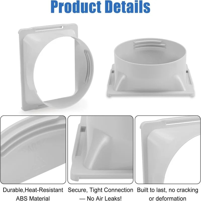 Portable AC Exhaust Hose Connector | Dual Duct Vent Adapter