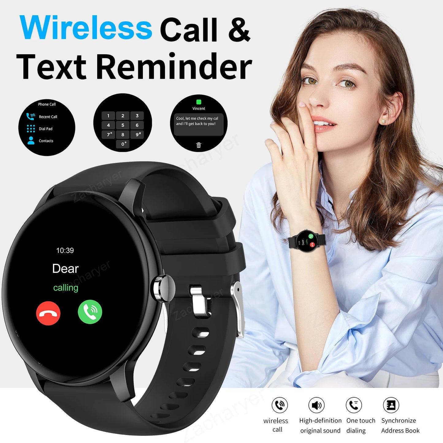 LOMAXFR Smart Watch – Multi-Sport, Heart Rate & Notifications
