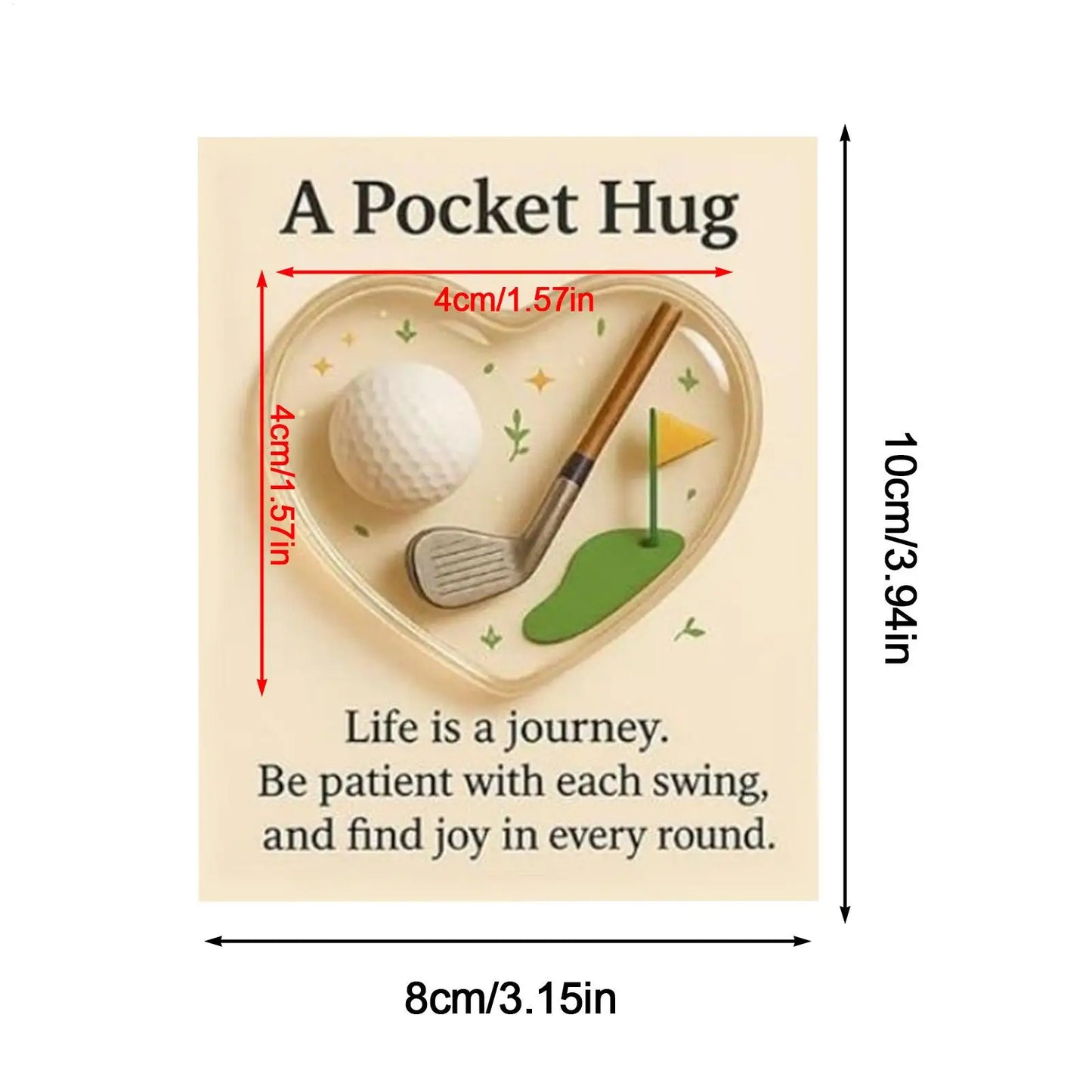 Pocket Sports Hug Pocket Motivational Keepsake Ball Sports Motivational Cards For Players Athletes Team Managers Fans Collectors Peaceful Pleasures Health and Wellness