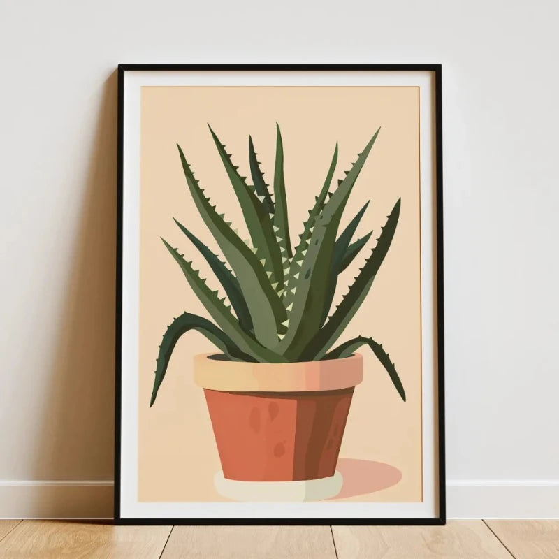 Minimalist Bamboo Tropical Leaf Botanical Canvas Wall Art Print