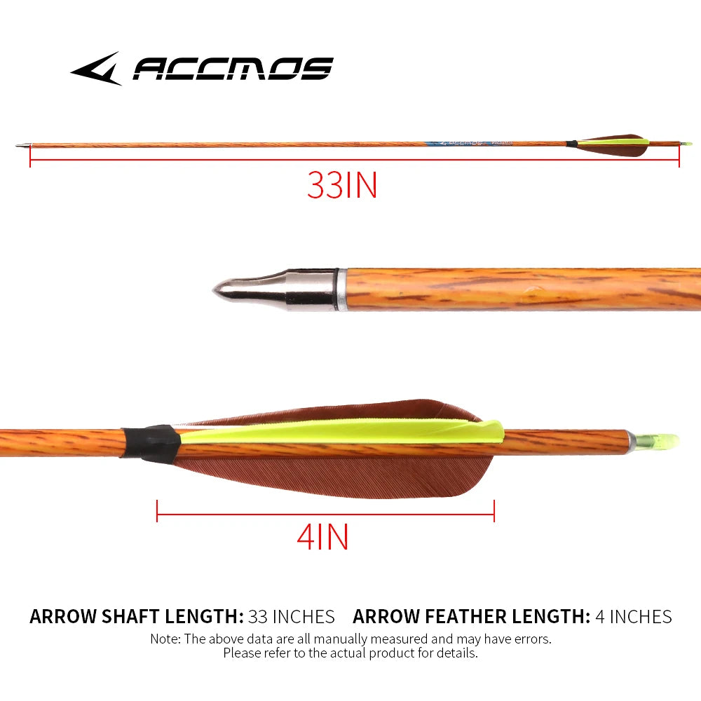 ID6 2 Wood Grain Pure Carbon Arrow Spine 300 350 400 450 500 550 600