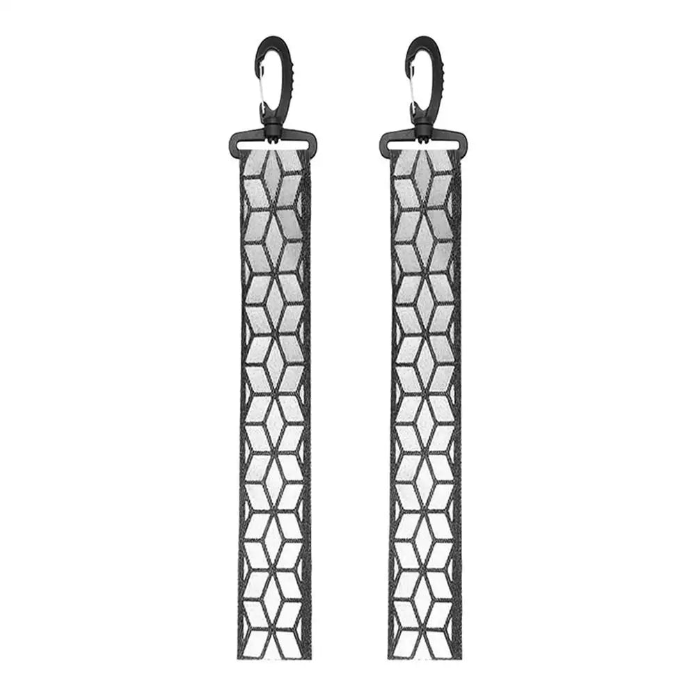 Reflective Safety Pendant Lightweight 360 Degree High-Visibility For Backpack & Keychain Outdoor Night Running Cycling Hiking Peaceful Pleasures Health and Wellness 2PCS black