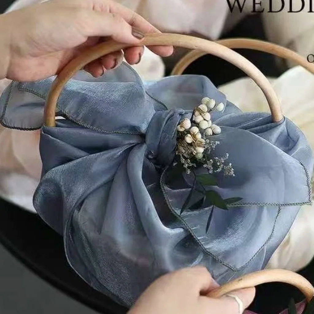 Rattan Gift Basket with Floral Decor | Wedding & Holiday Hamper