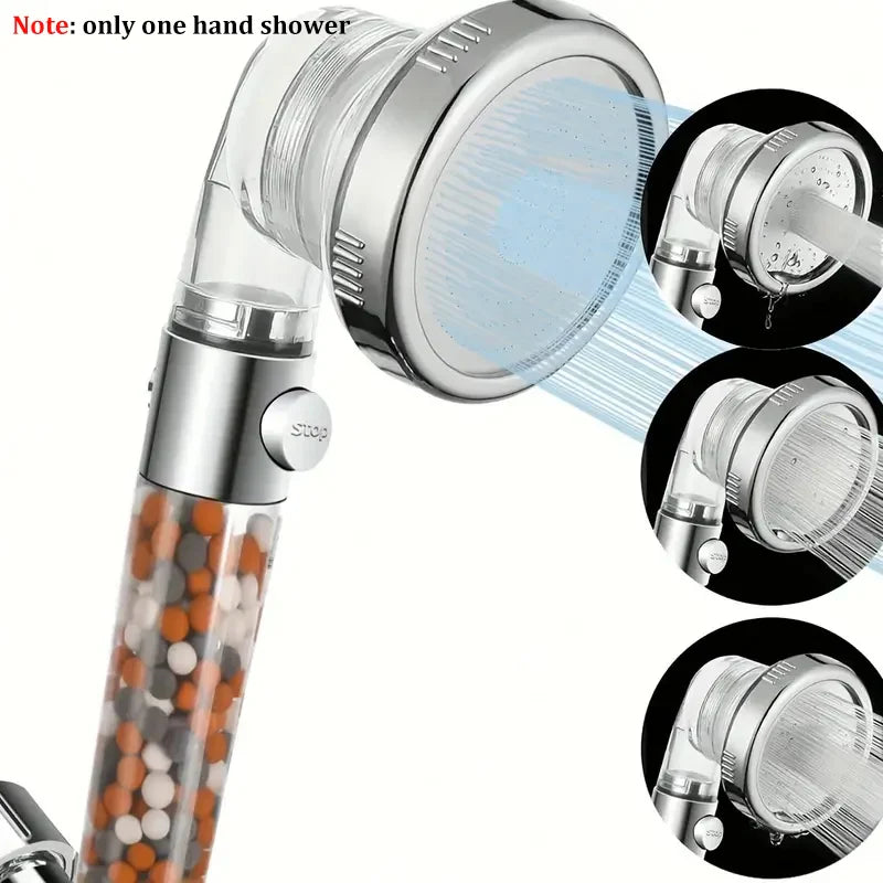 3-Mode Negative Ion Filter Handheld Shower Head | Water-Saving